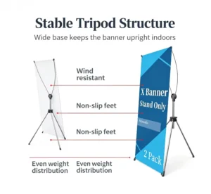 Custom Foldable UV-Printed Waterproof Banner with Stable X Stand for Advertising Display