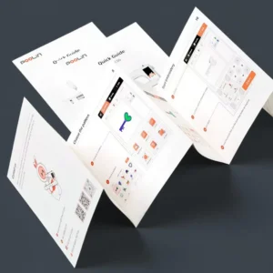 Custom Folded Instruction Manual, Digital Printed Paper User Guide and Packaging Insert