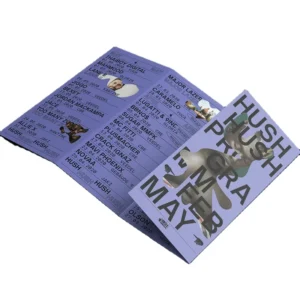 Custom Folded Trifold Leaflet Printing Promotion Folder Pocket Printable Leaflet Flyer
