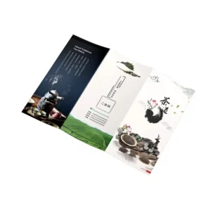 Custom Folding Brochure Printing Offset Printing Acrylic Adhesive Double Sided Design Black White Color Picture Album Poster