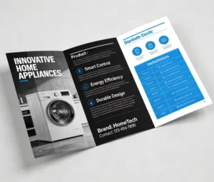 Custom Foldout Full Color Brochure Catalogue Pamphlet for Small Business Paperboard Printing Leaflet