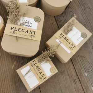 Custom Food-Grade Kraft Paper Baking and Catering Packaging Box Set with Waist Seal, Color Printing and Salad Fruit Seal Sticker
