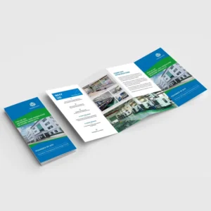 Custom Four-fold Brochure Accordion Style for Corporate Brochures or Cards