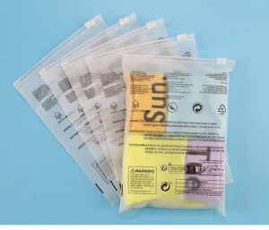 Custom Frosted Matte PE/EVA Zipper Bags for Clothing