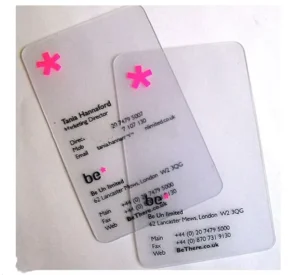 Custom Frosted PVC Transparent Business Card