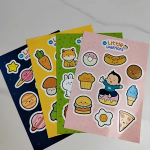 Custom Full Color Cartoon Kids Waterproof Vinyl Stickers for Gift Stationery