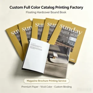 Custom Full Color Catalog, Magazine and Brochure Printing Service, Floating Hardcover Binding