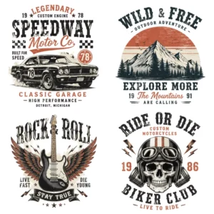 Custom Full-Color DTF Heat Transfer Printing for T-Shirts Hoodies Jackets Bags and Hats