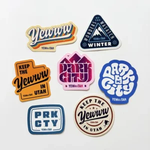 Custom Full-Color Die-Cut Waterproof White Vinyl Stickers