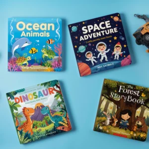 Custom Full-Color Educational Board Book Forest Story for Kids Made of Matte Laminated Paper