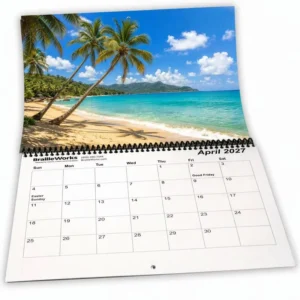 Custom Full-Color New Design Yearly Monthly Braille Wall Calendar with Logo Printing
