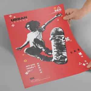 Custom Full Color PVC Vinyl Waterproof Poster Sticker for Shopping Mall