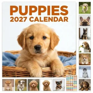Custom Full-Color Pet Dog Puppies Wall Calendar New Year Calendar