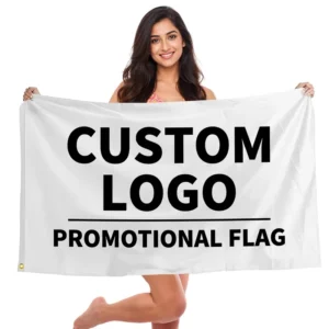 Custom Full-Color Polyester Flag Banners for Indoor and Outdoor Events, Retail Parties, and Advertising