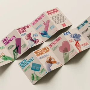 Custom Full Color Printed Brochures Foldable Flyer Pamphlet Catalog Booklet Coated Paper Business Advertising Brochure