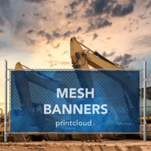 Custom Full-Color Printed Fence Banner, Waterproof UV-Resistant PVC Birdseye Mesh, Portable