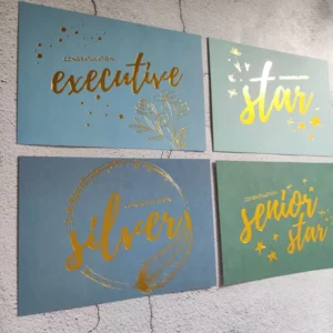 Custom Full Color Printing Greeting Card Thank You Card with Foil Stamping Designed for Poster Made From Kraft Paper Cardboard