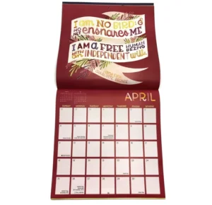 Custom Full-Color Schedule Planner Wall Calendar