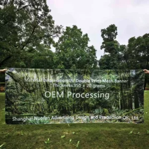 Custom Full Color UV Double Sided Print PVC Mesh Banner Outdoor Wind Permeable Advertising Mesh Vinyl Banner