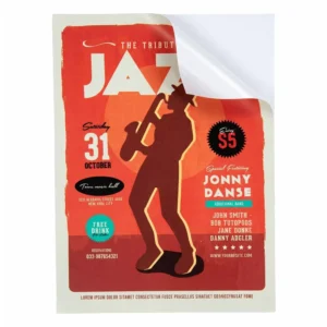 Custom Full-Color Vinyl Sticker Poster Large-Format Self-Adhesive Wall Decal for Jazz Music Festival
