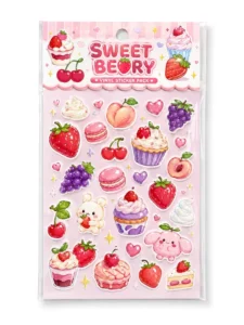 Custom Full-Color Waterproof Glossy Die-Cut Logo Stickers for Notebook Decoration, Cartoon Anime Design
