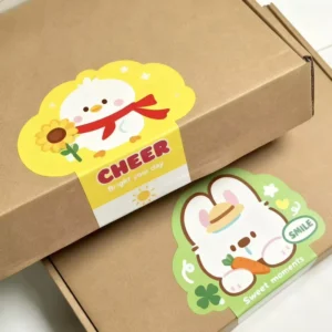 Custom Gift Labels, Thank You Self-Adhesive Coated Paper Box-Sealing Stickers