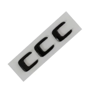 Custom Glossy Black 3D ABS Letter Emblem Sticker for Auto Exterior Decoration and Tuning