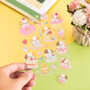 Custom Glossy Transparent Double-Sided Self-Adhesive Paper Die-Cut Stickers