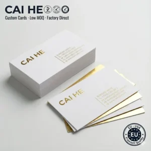 Custom Gold Edge Business Cards Premium Foil Stamped Corporate Cards