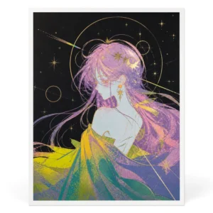 Custom Gold Foil Art Print Paper Poster Giclee Printing Cardboard Holographic Prints Illustration Holo Fanart Home Decor Posters