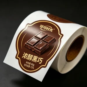Custom Gold Foil Die-Cut Waterproof Packaging Labels for Food Boxes and Gift Bags