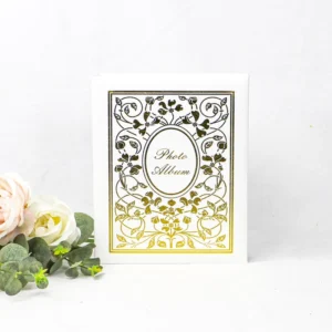 Custom Gold Foil PU Leather Album with PP Slip-In Pages 4×6 200 Photos Family Wedding Daily Photo Album Book