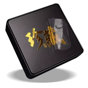 Custom Gold Foil PVC Rectangular Transfer Sticker with UV Printing Separation Sticker Model 001