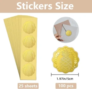 Custom Gold Foil Stamping Self-Adhesive Labels for Packaging