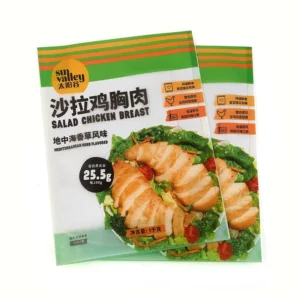 Custom Gravure-Printed Food-Grade Moistureproof Waterproof Plastic Packaging for Prepared Vegetables, Meat, Salad, Chicken Breast, and Jelly
