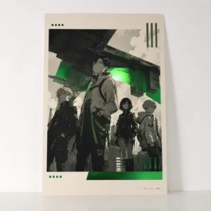 Custom Green Foil Art Print Poster Anime Manga Metallic Effect Fanart