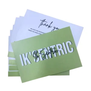 Custom Green Recyclable Cardboard Business Cards Thank You Cards Personalized Brand Promotional Flyers Postcards Printed