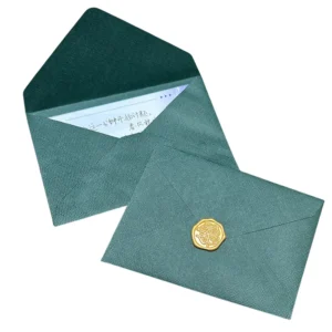 Custom Green Recycled Cardboard Paper Envelope for Invitations and Greeting Cards