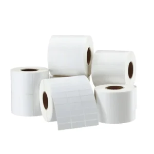 Custom Grid Blank Self-Adhesive Label Roll, Printable Writable Labels for Packaging and Inventory Management