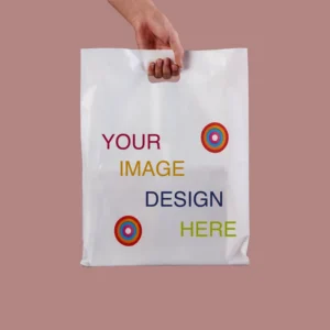 Custom HDPE LDPE Die-Cut Plastic Shopping Bag with Handle