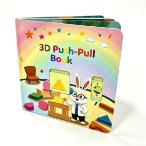 Custom Handmade Baby Toddler Push and Pull Board Book with Sliding Pages
