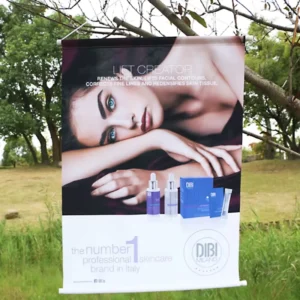Custom Hanging Banner Suspended Vertical Advertising Display Sign Wall Scroll Poster for Corporate Store Event Decoration