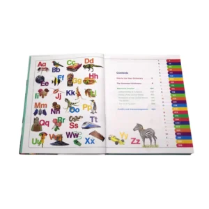 Custom Hardcover Colouring Children Books and English Picture Dictionary Books
