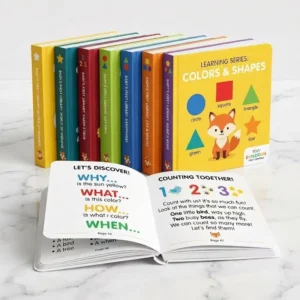 Custom Hardcover Kids English Learning Board Book