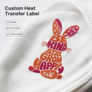 Custom Heat Transfer Label for Kids 3D Raised Word Art Washable Patch Sticker for Children’s Hoodies and T-Shirts