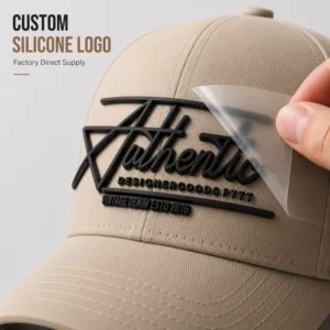 Custom Heat Transfer Printed Garment Label Iron-On 3D Logo Silicone Label