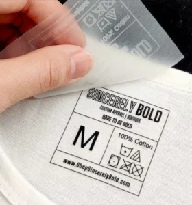 Custom Heat Transfer Thermal Transfer Washing Care Labels for Clothing Garments Fabric Laundry and Size Tags