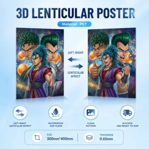 Custom High Quality 3D Effect Lenticular Printing Wall Advertising Poster