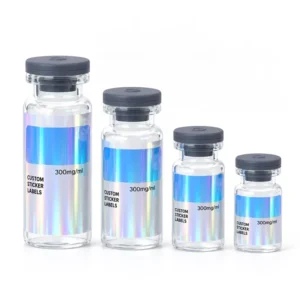 Custom Hologram Pharma Labels for 3ml and 10ml Vials and Boxes