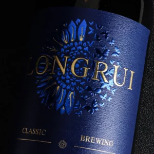 Custom Holographic 3D UV Varnish Waterproof Packaging Labels with Raised Logo for Wine and Beer Bottles